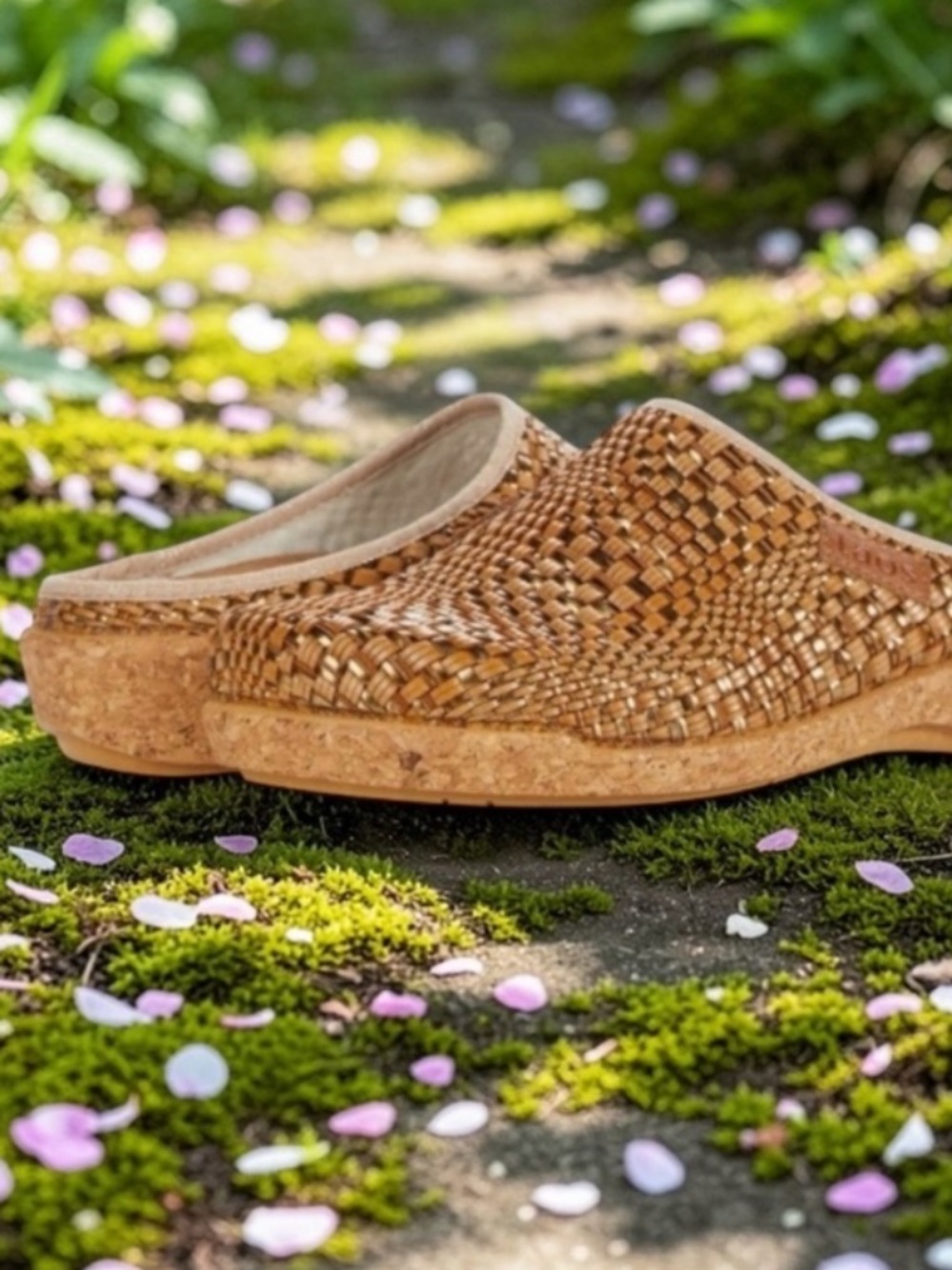 TAOS PRIMAVERA WOVEN MULE IN TAN/BRONZE SZ 37 ( 6-6.5 ) MADE IN SPAIN NWOT